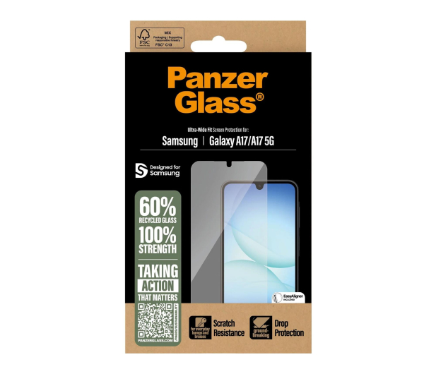 PanzerGlass Ultra-Wide Fit EasyAligner do Samsung Galaxy A17 / A17 5G - 1538962 - zdjęcie 4